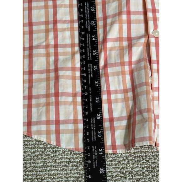 Original Penguin Button Up Men’s 17 36/37 Red White Plaid - Picture 5 of 6